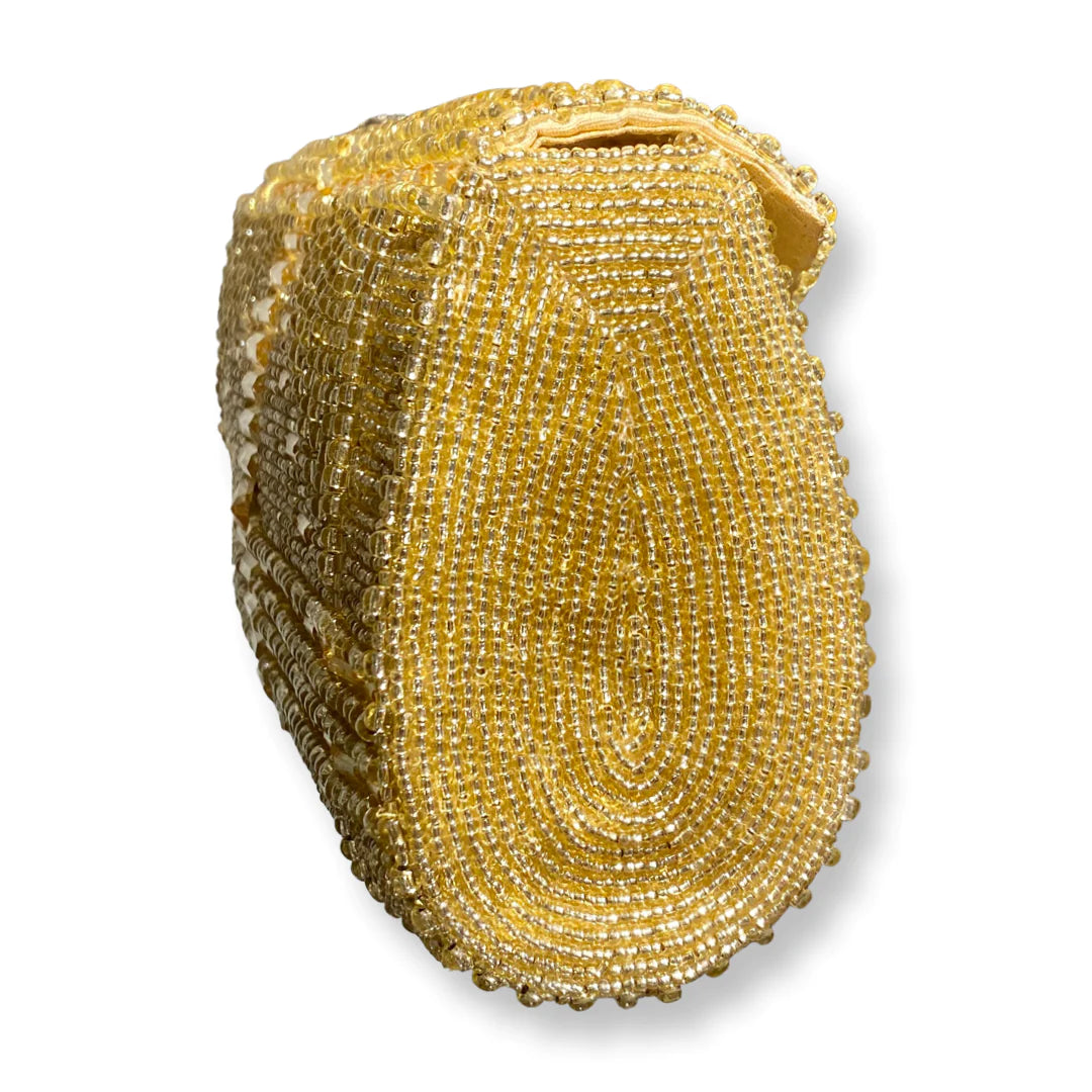 Gold Beads and Sequins Handbag by David Jeffery