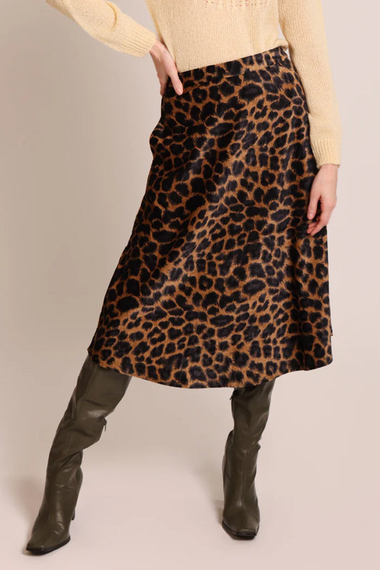 Anarchy Skirt by Traffic People in Black and Brown Leopard