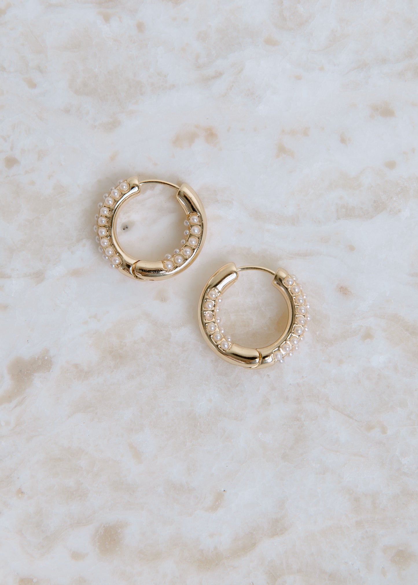 Pearl Beauty Earrings by Vincent Jewelry in Gold