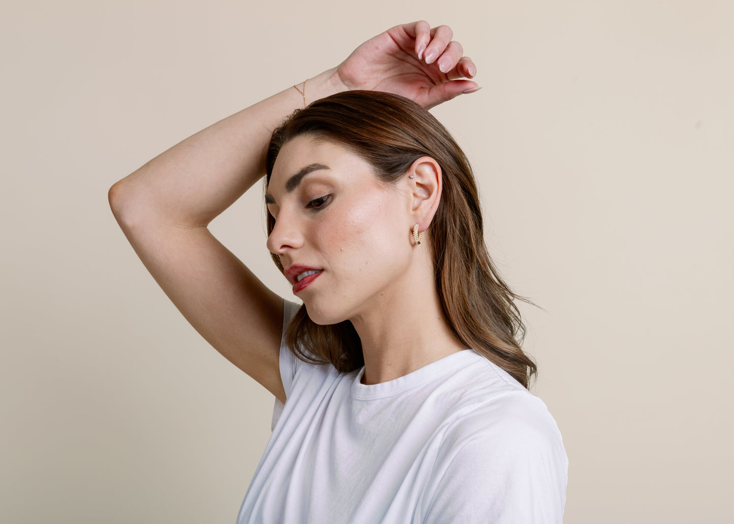 Pearl Beauty Earrings by Vincent Jewelry in Gold