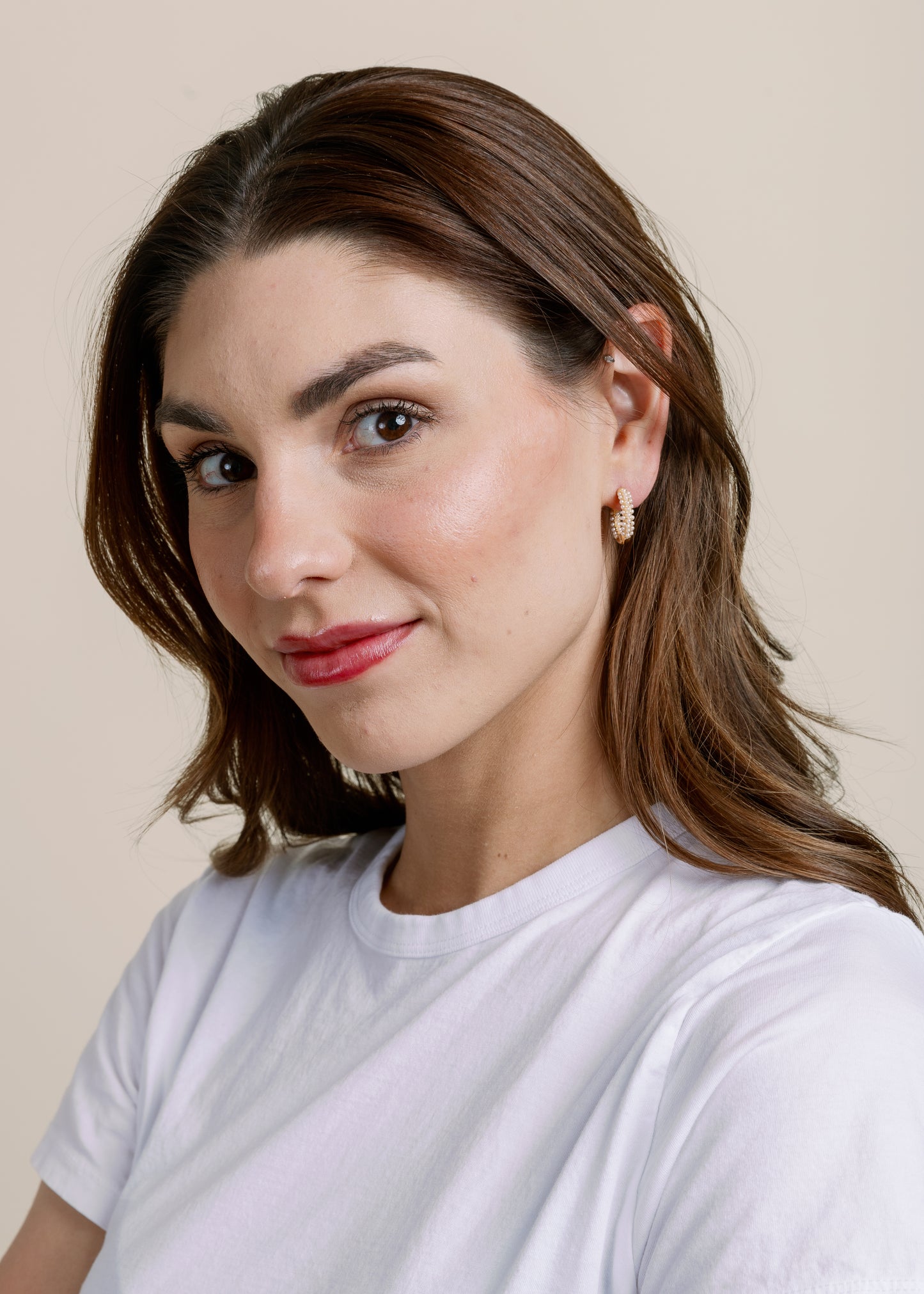 Pearl Beauty Earrings by Vincent Jewelry in Gold
