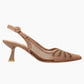 Jacie Suede Low Heel Shoe by Pelle Moda in Taupe