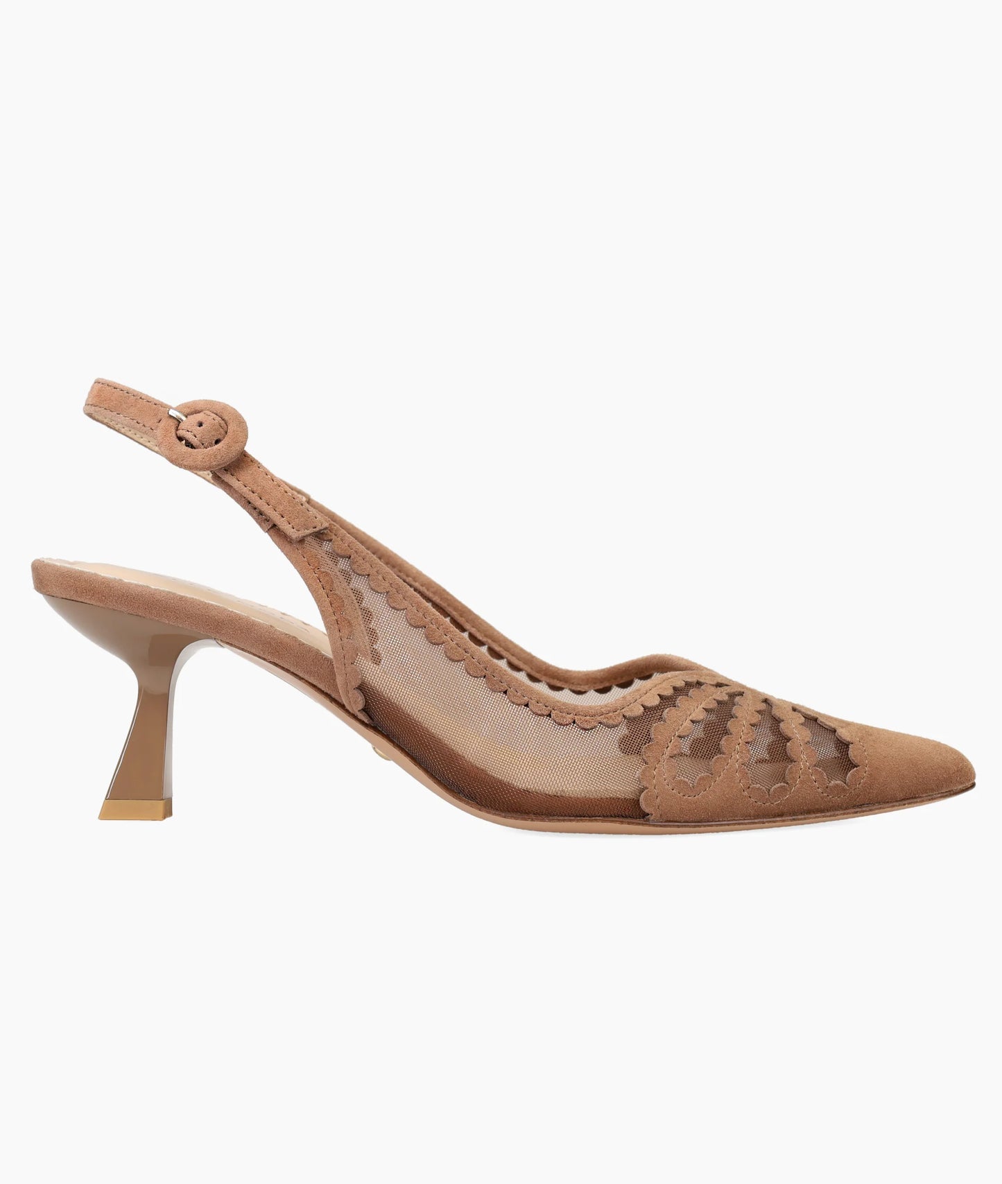 Jacie Suede Low Heel Shoe by Pelle Moda in Taupe