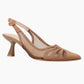 Jacie Suede Low Heel Shoe by Pelle Moda in Taupe