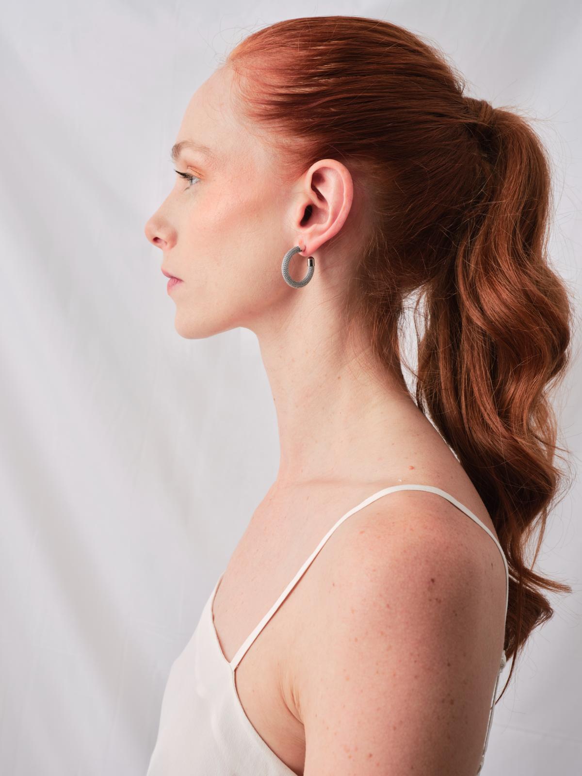 Petit Arthur Earrings by Maison Lurex in Silver