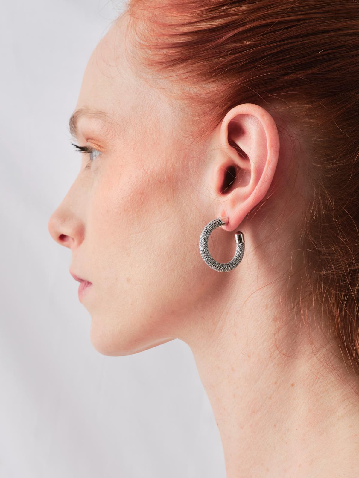 Petit Arthur Earrings by Maison Lurex in Silver