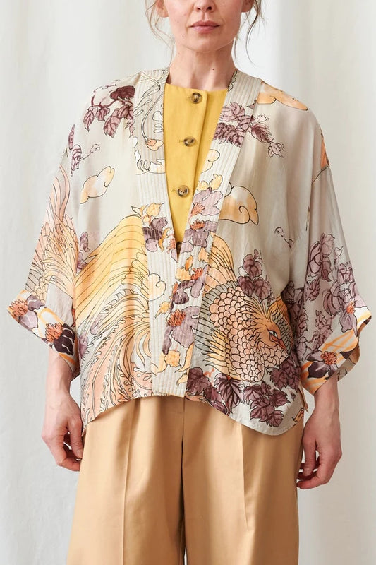 Phoenix Kimono by One Hundred Stars in Grey