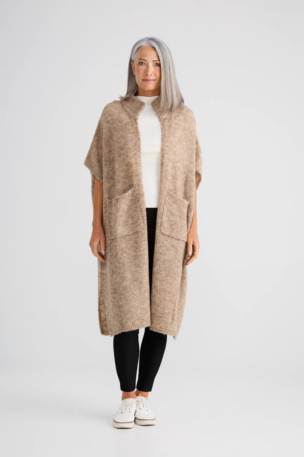Phoenix Knit Cardi by Brave & True in Oat Marle