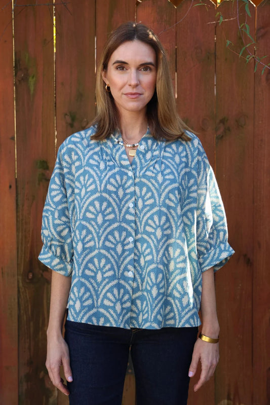 Poppy Blouse by Ex Voto in Citadel Blue