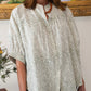 Poppy Blouse by Ex Voto in White & Hunter Green