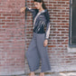 Kayla Brushstroke Top by Wild Cosmos in Black / Vanilla