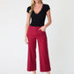 Annabelle Crop Wide Leg Pant by Level 99 in Ruby