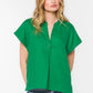 Redell Top by Velvet Heart in Green Foliage