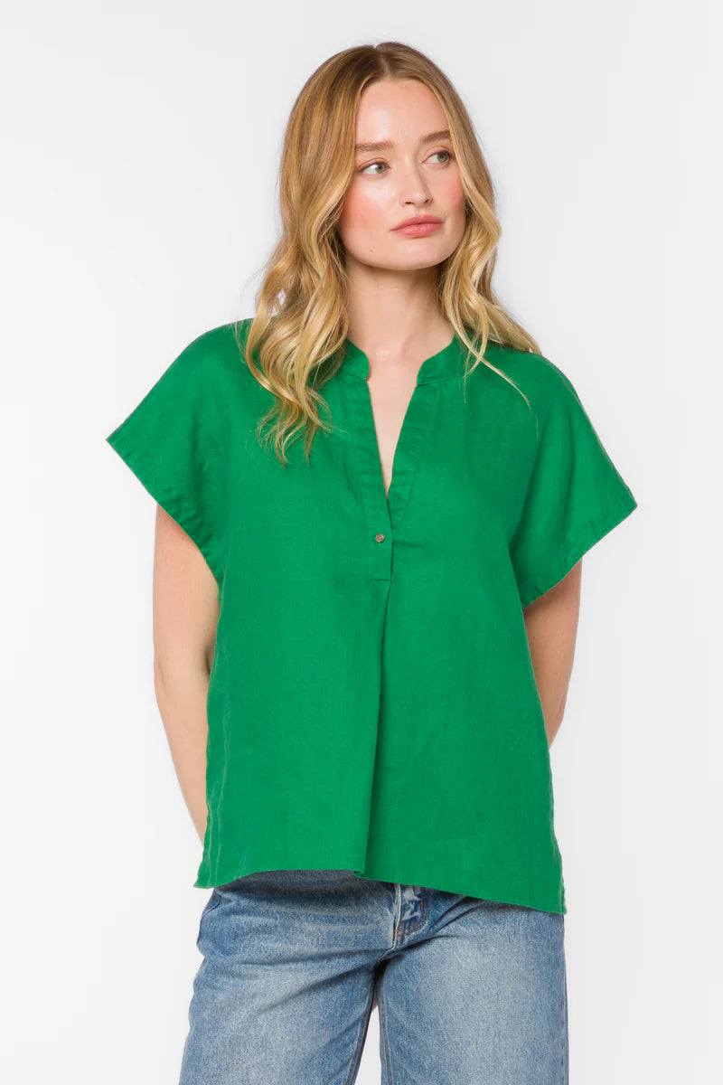 Redell Top by Velvet Heart in Green Foliage