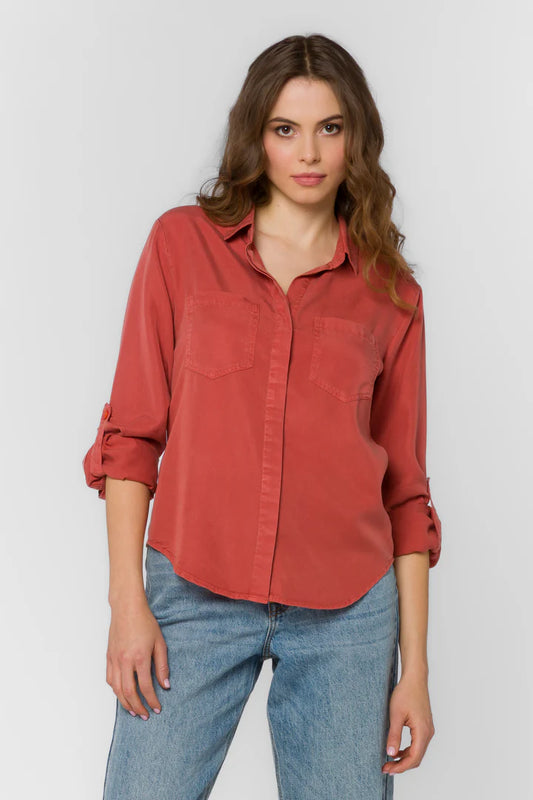 Riley Top by Velvet Heart in Burnt Brick