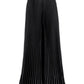 Eve Plisse Palazzo Pant by Wild Cosmos in Black