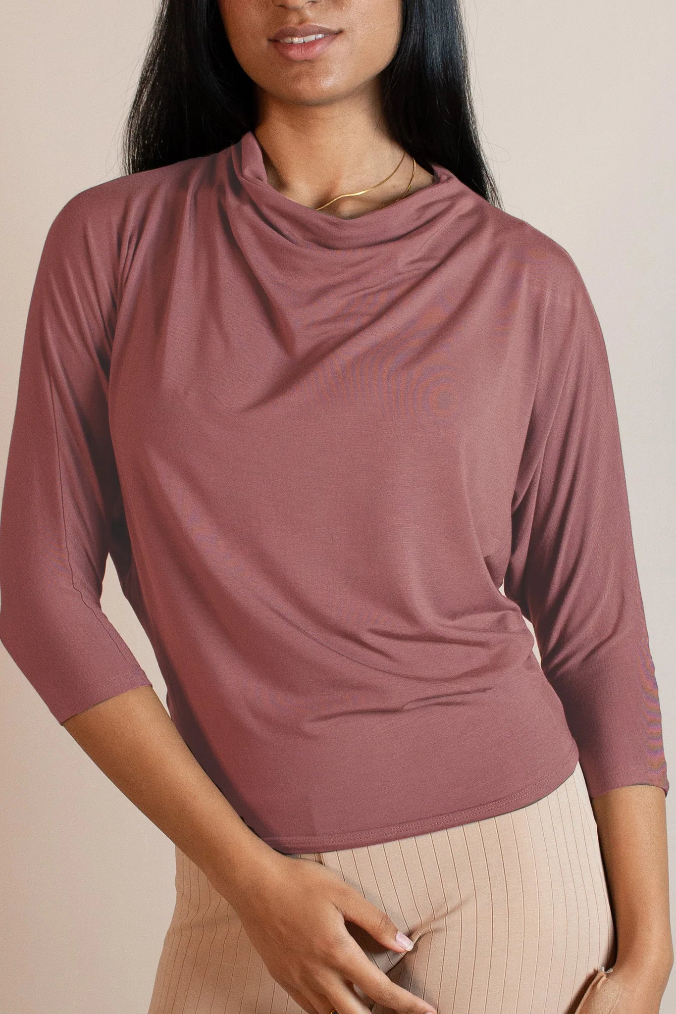 Dalia Dolman Top by Revir in Brickrose