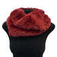 Rex Rabbit Funnel Collar Scarf by Linda Richards in Crimson