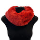 Rex Rabbit Funnel Collar Scarf by Linda Richards in Crimson
