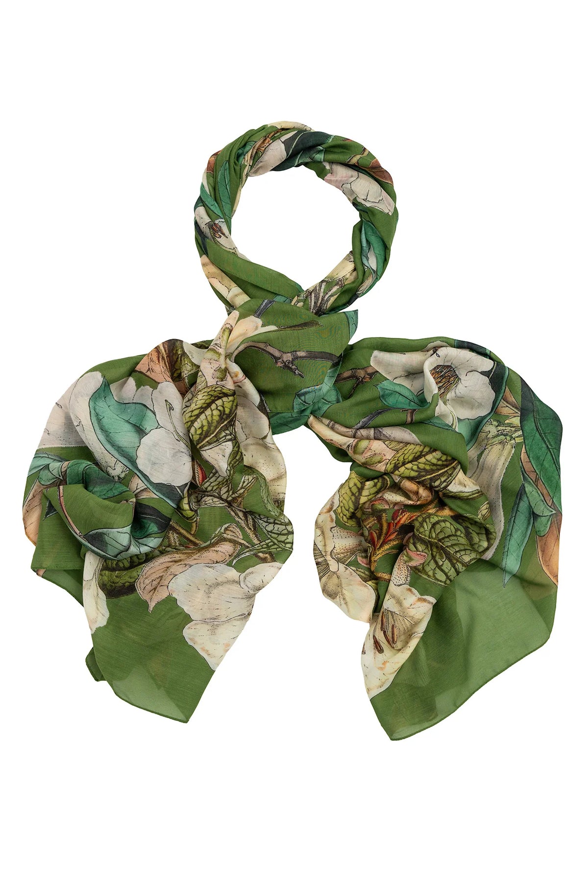 Scarf by One Hundred Stars in Rhodoleia Green