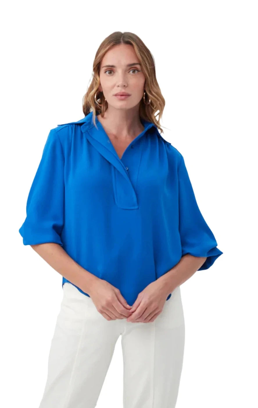 Rum Top by Trina Turk in Blue Hawaiian