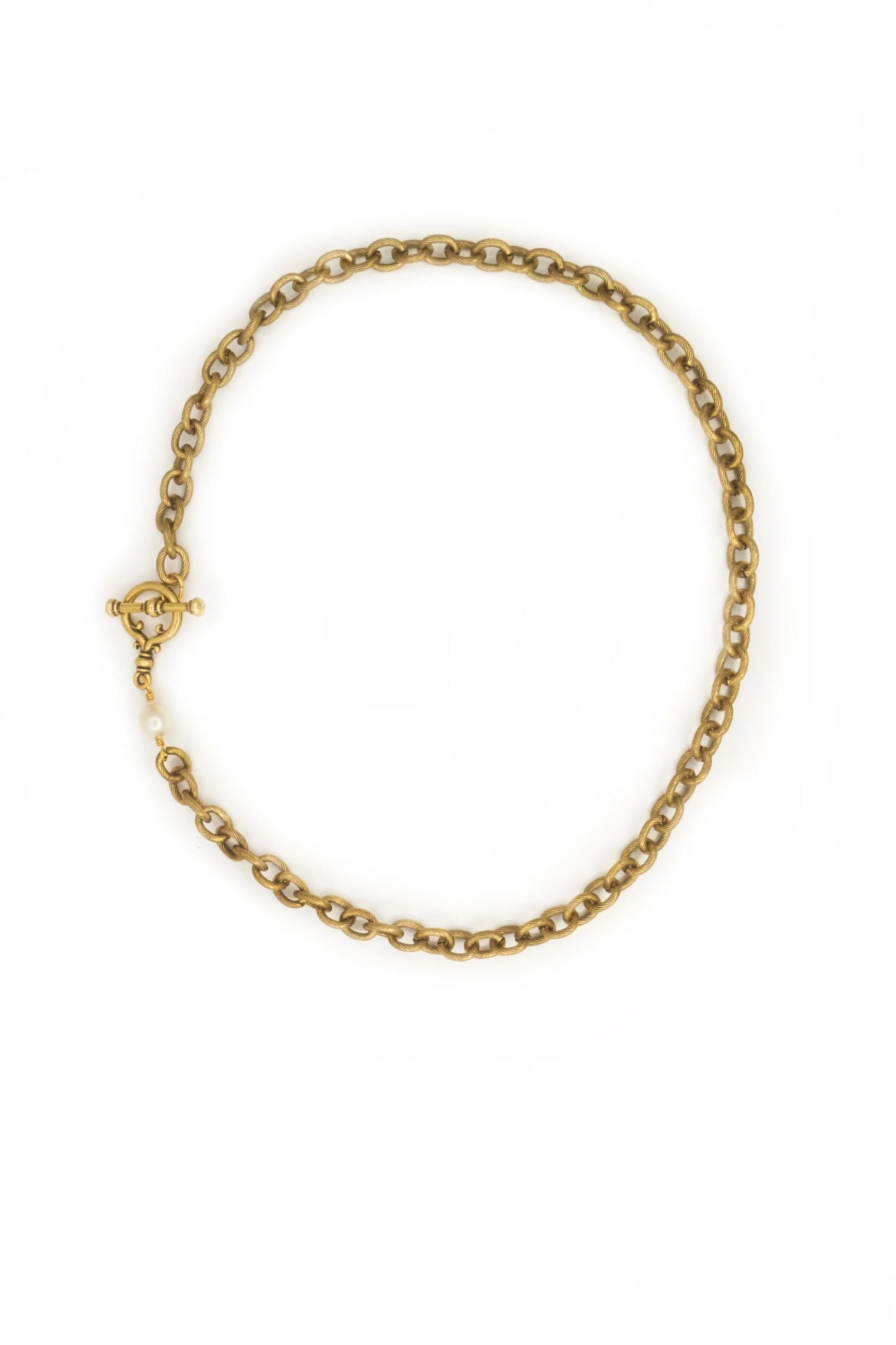 18" Sercie Necklace w/Pearl by Ex Voto