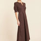 Faux Suede Maxi Dress by Dolce Cabo in Brown