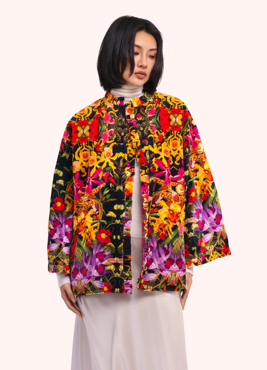 Velvet Jacket by Powder Design in Botanical Kaleidoscope