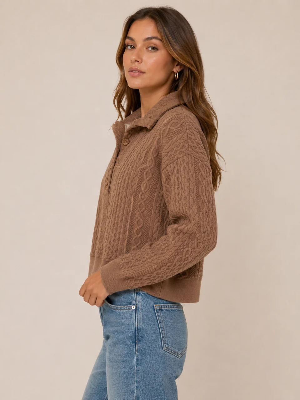 Halley Relaxed Popover by Sanctuary in Cocoa Powder