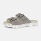 Tulip Slide Sandals by Ilse Jacobsen in Grey