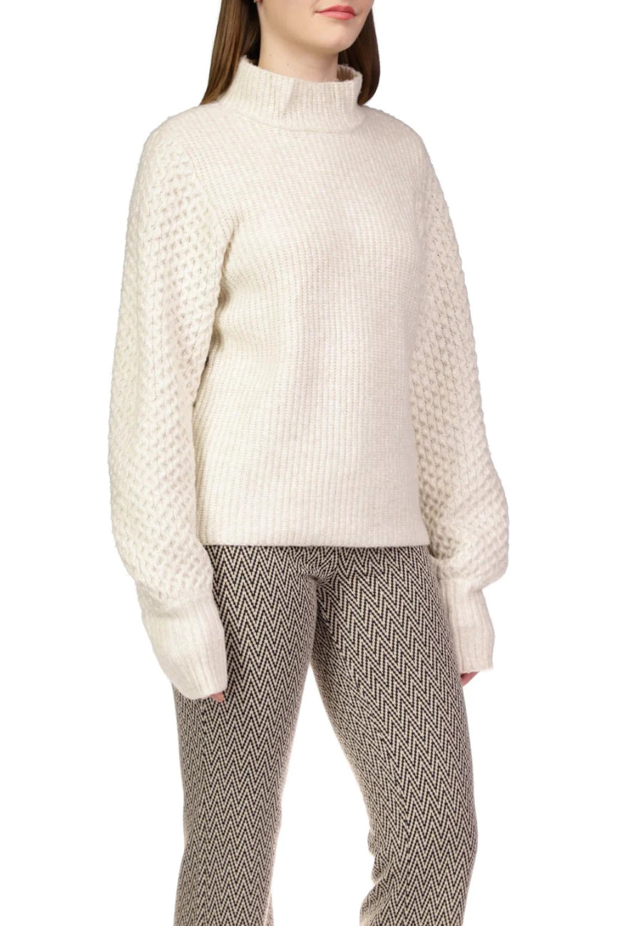 Honeycomb Sleeve Sweater by Sanctuary in Toasted Marshmallow