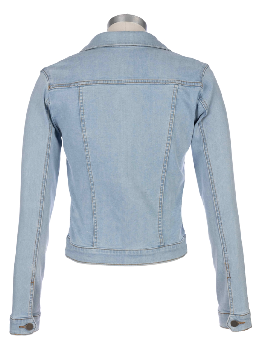 Julia Crop Denim Jacket by Kut From the Kloth in Investigate Wash