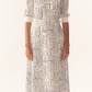 Sawyer Dress by Exquise in Dark Blue/White
