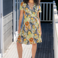 Short Sleeve Short Wrap Dress by Cienna in Pali