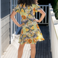 Short Sleeve Short Wrap Dress by Cienna in Pali