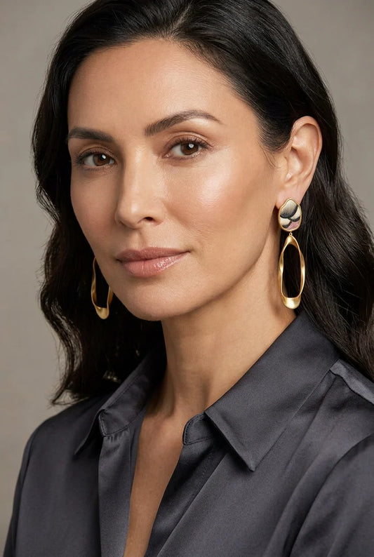 Hailey Organic Drop Earring by Brackish