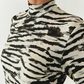 Laylani K. Blouse by Exquise in Black/Beige