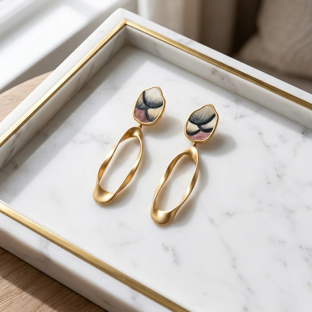 Hailey Organic Drop Earring by Brackish