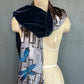 'Fences & Dragonflies' Wrap by At Home with Ray in Pewter