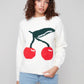 Cherry Fuzzy Drop Shoulder Sweater by Charlie B