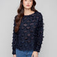 Fancy Chiffon Blouse by Charlie B in Navy