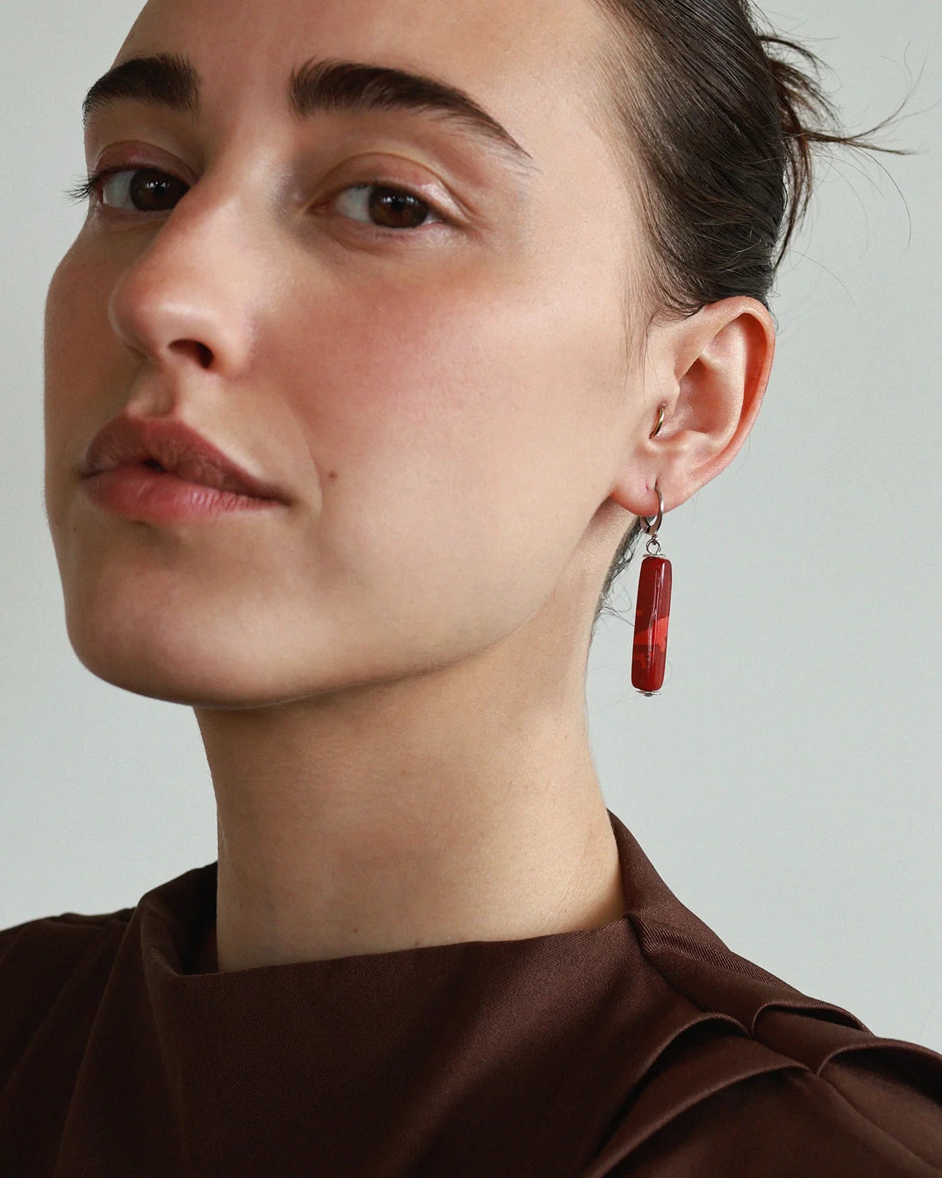 Mizar Earring by Anne-Marie Chagnon in Mocha Mousse