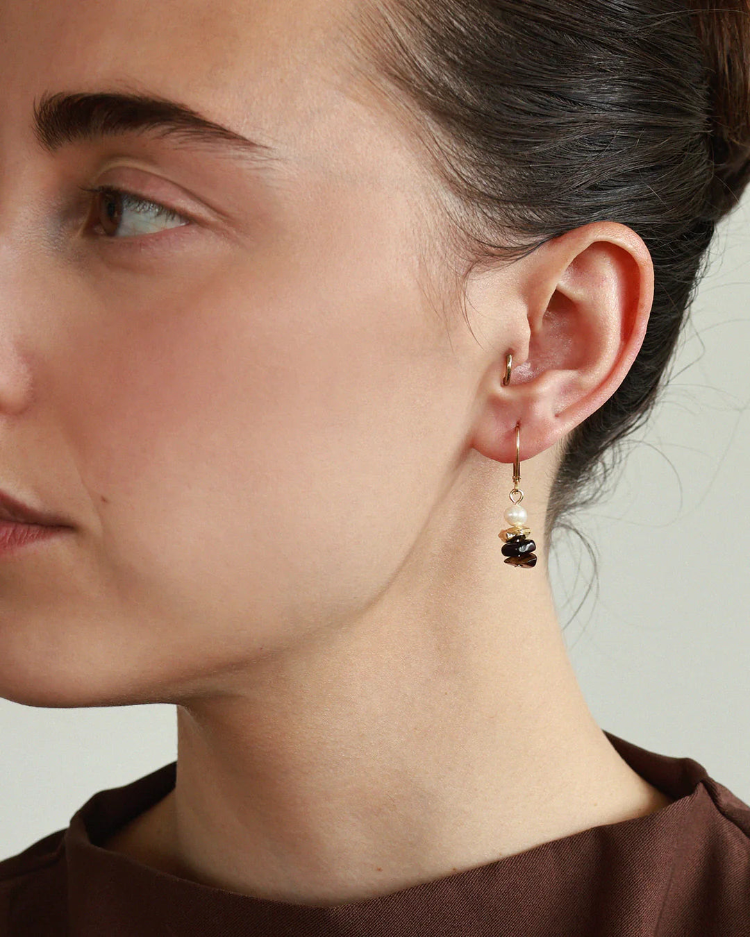 Diantha Earring by Anne-Marie Chagnon in Mocha Mousse