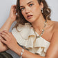 Ophira Earring by Anne-Marie Chagnon in Pearl/Silvery