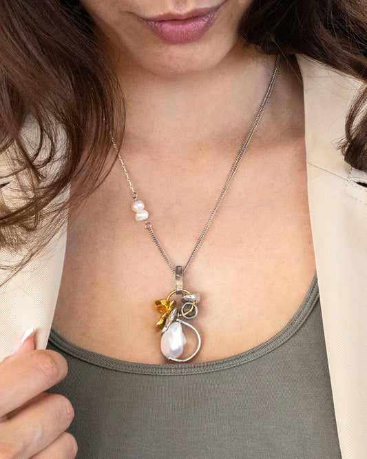 Morya Necklace by Anne-Marie Chagnon in Two Tone