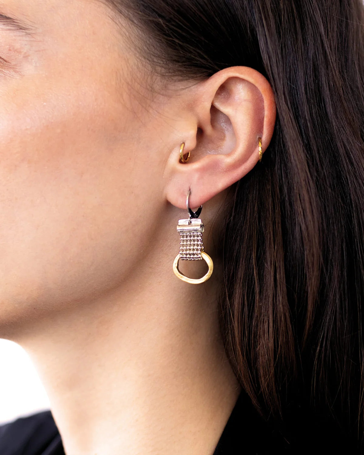 Flamora Earring by Anne-Marie Chagnon in Two Tone