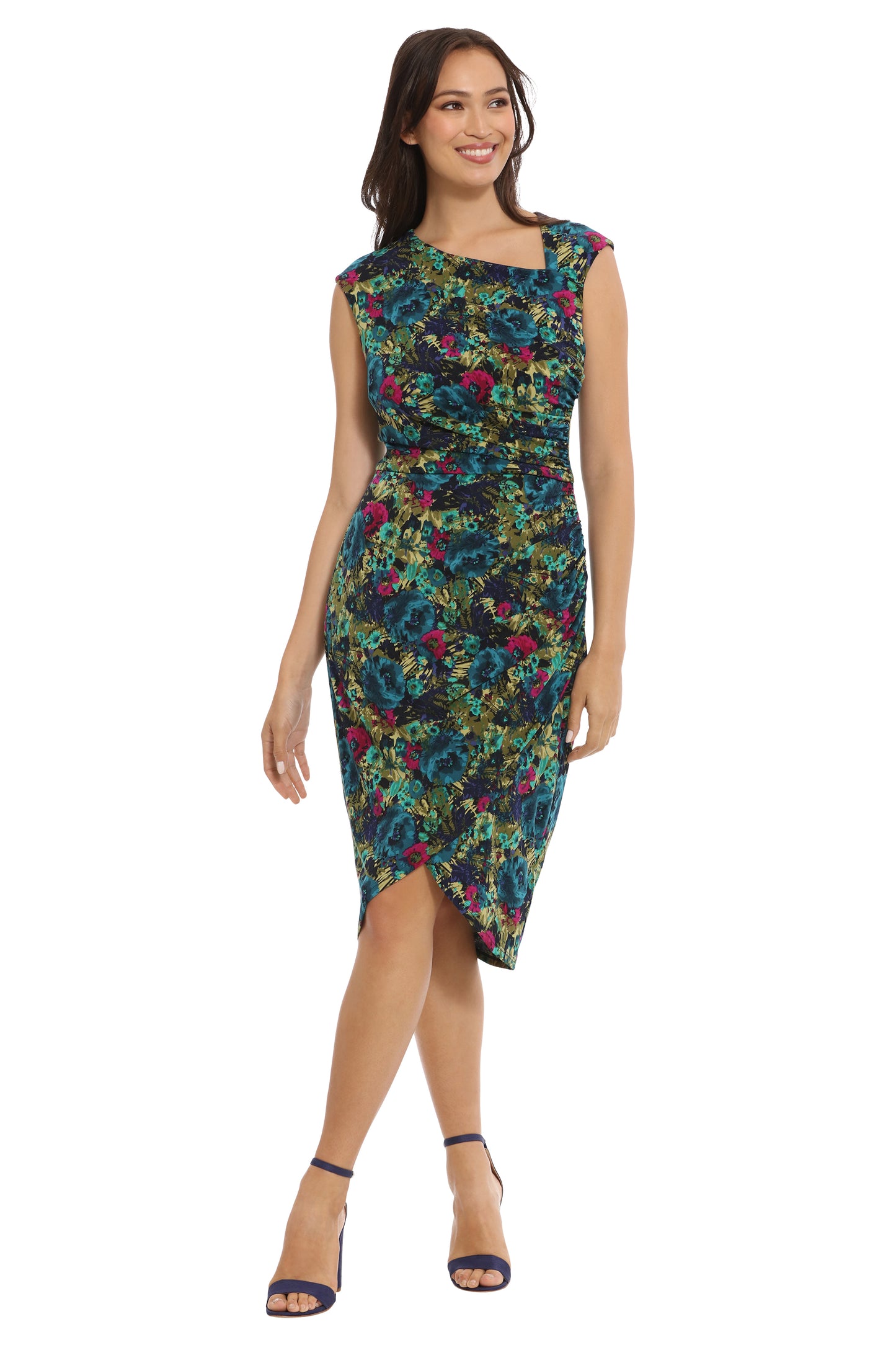 Sola Dress by London Times in Teal