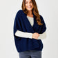 Teagan Short Sleeve Textured Front Knit Cardigan by Suzy D London in Midnight Blue
