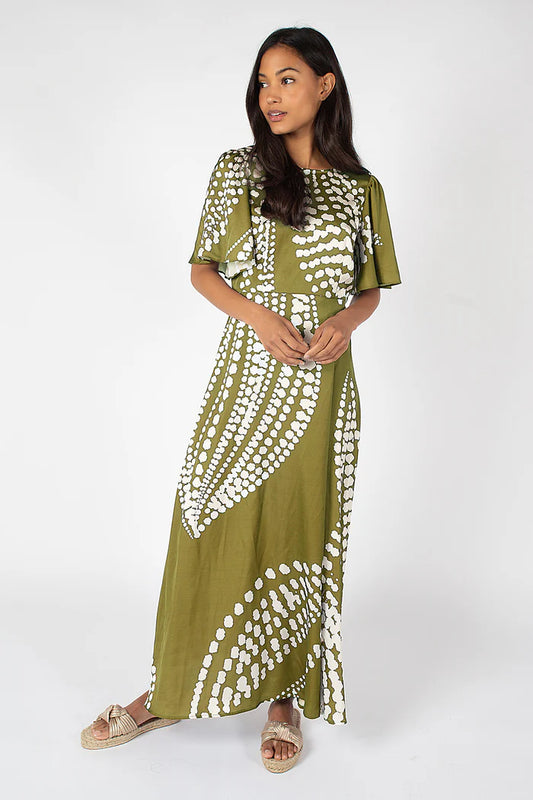 The Odes Rene Dress by Traffic People in Olive