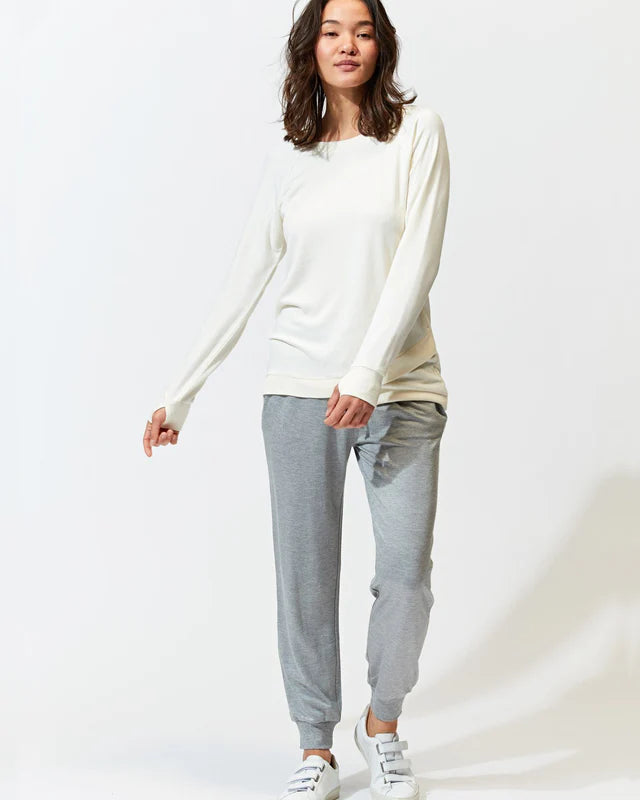 Connie Feather Fleece Jogger by Threads 4 Thought in Heather Grey
